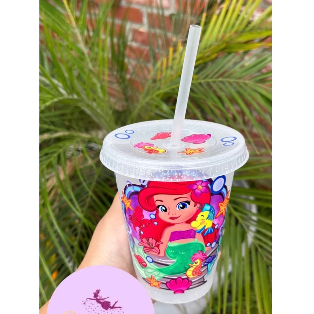 Ariel mermaid cartoon 16oz acrylic cup